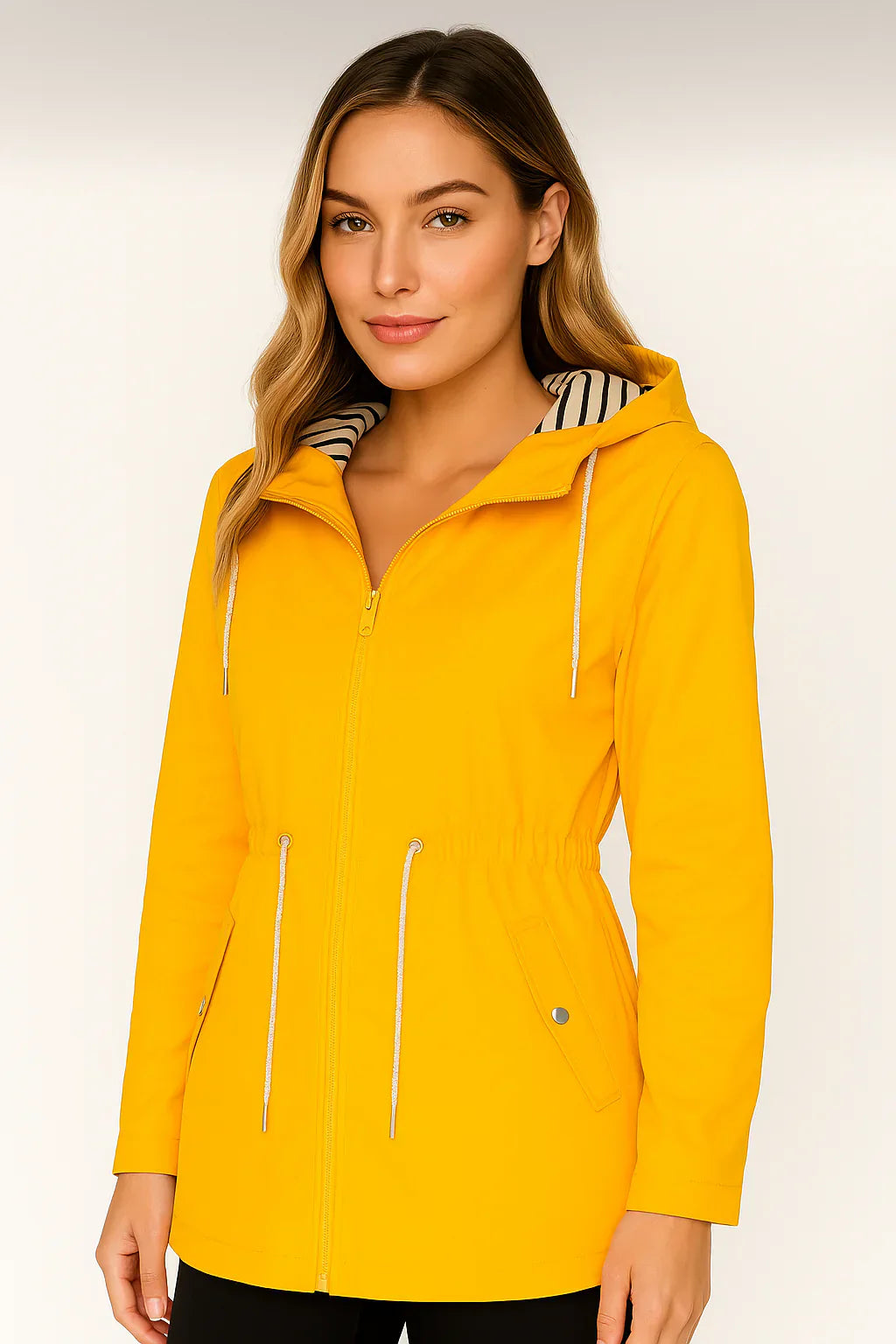 Waterproof Softshell Hooded Jacket with Zip Pockets