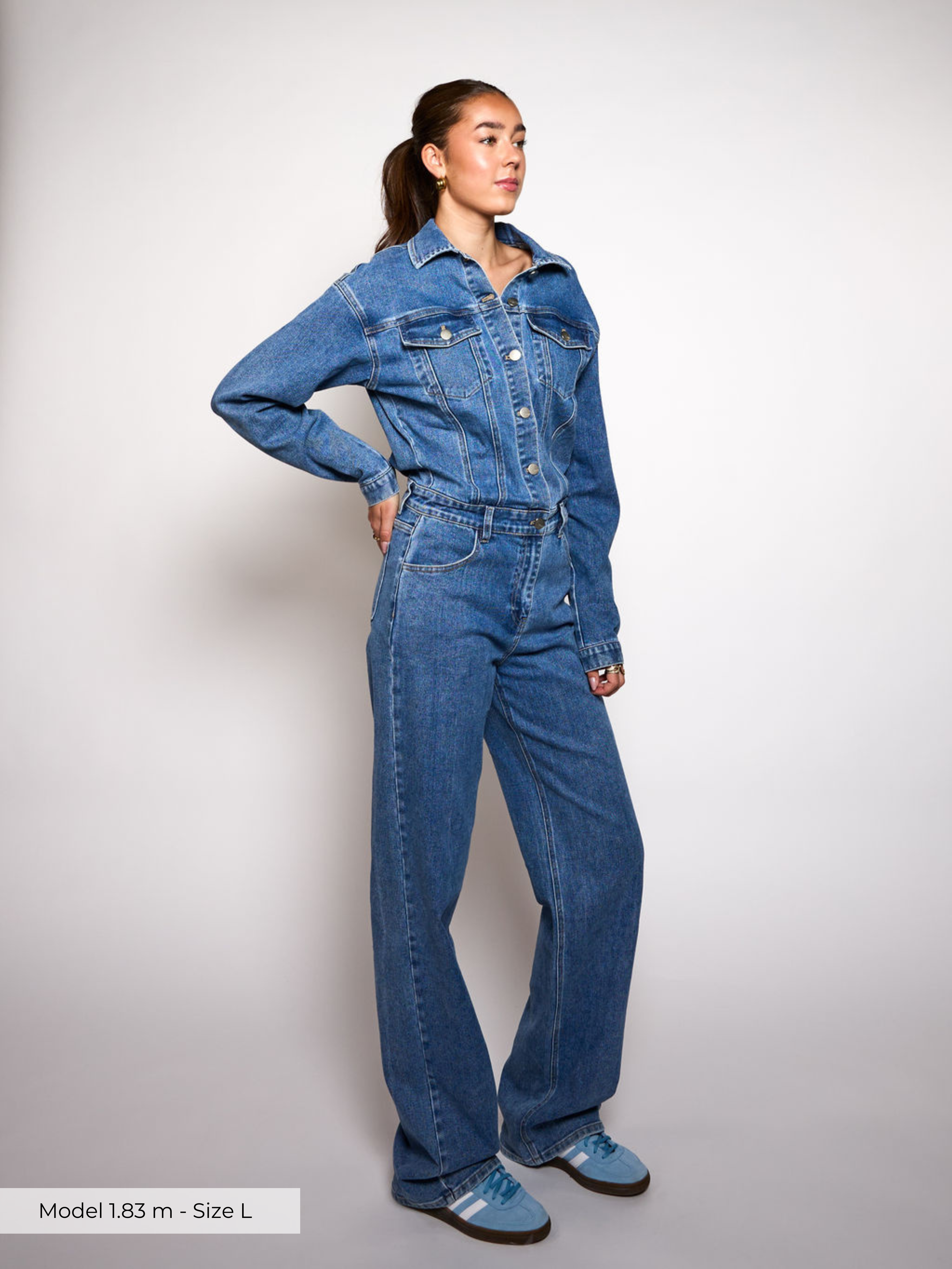 Relaxed Fit Denim Jacket and Jeans Set