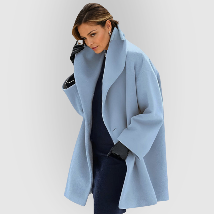 Oversized Lapel Wool-Blend Winter Coat