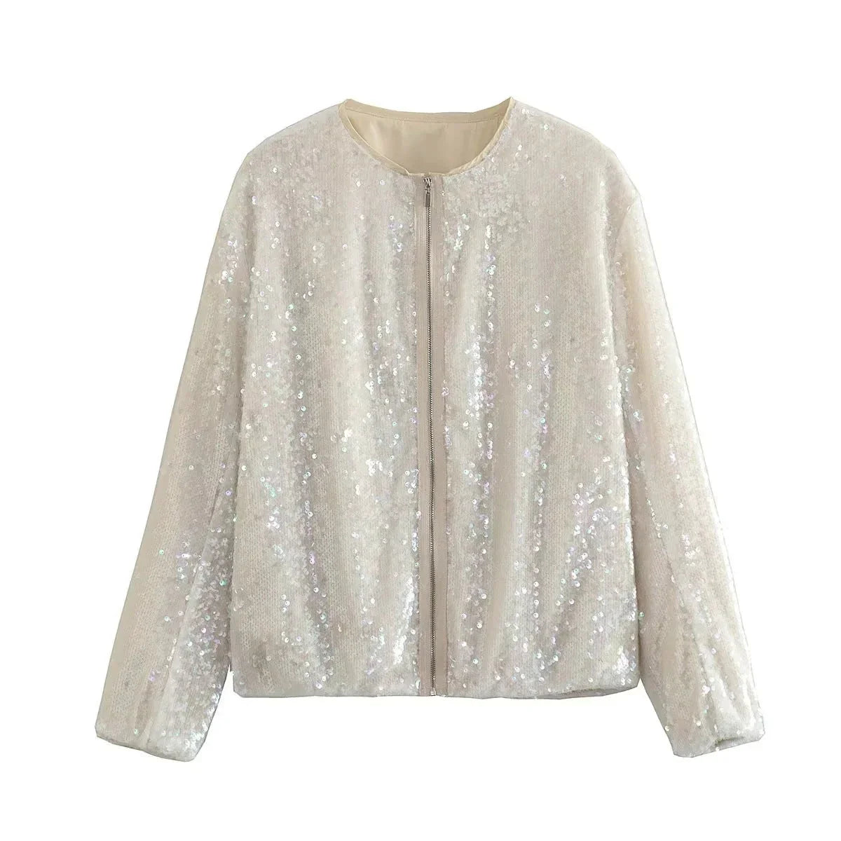 Sequin Embellished Bomber Jacket for Women
