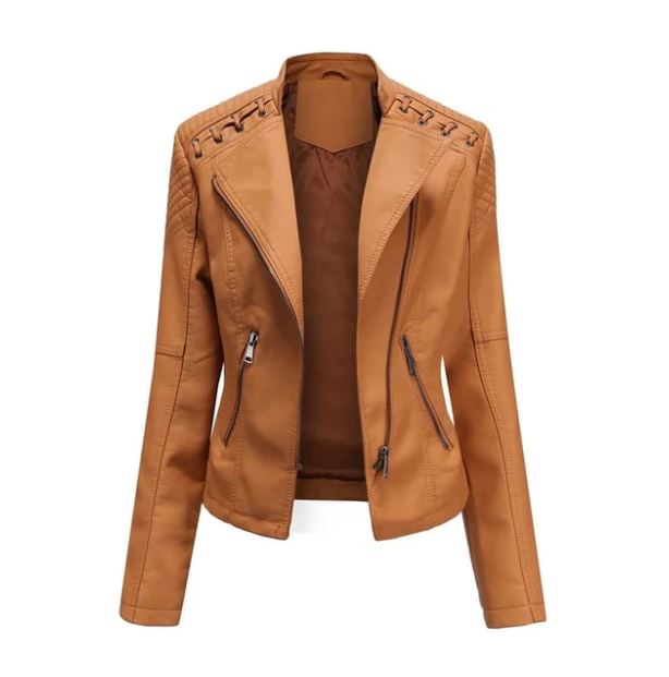 Women’s Stylish Faux Leather Moto Jacket