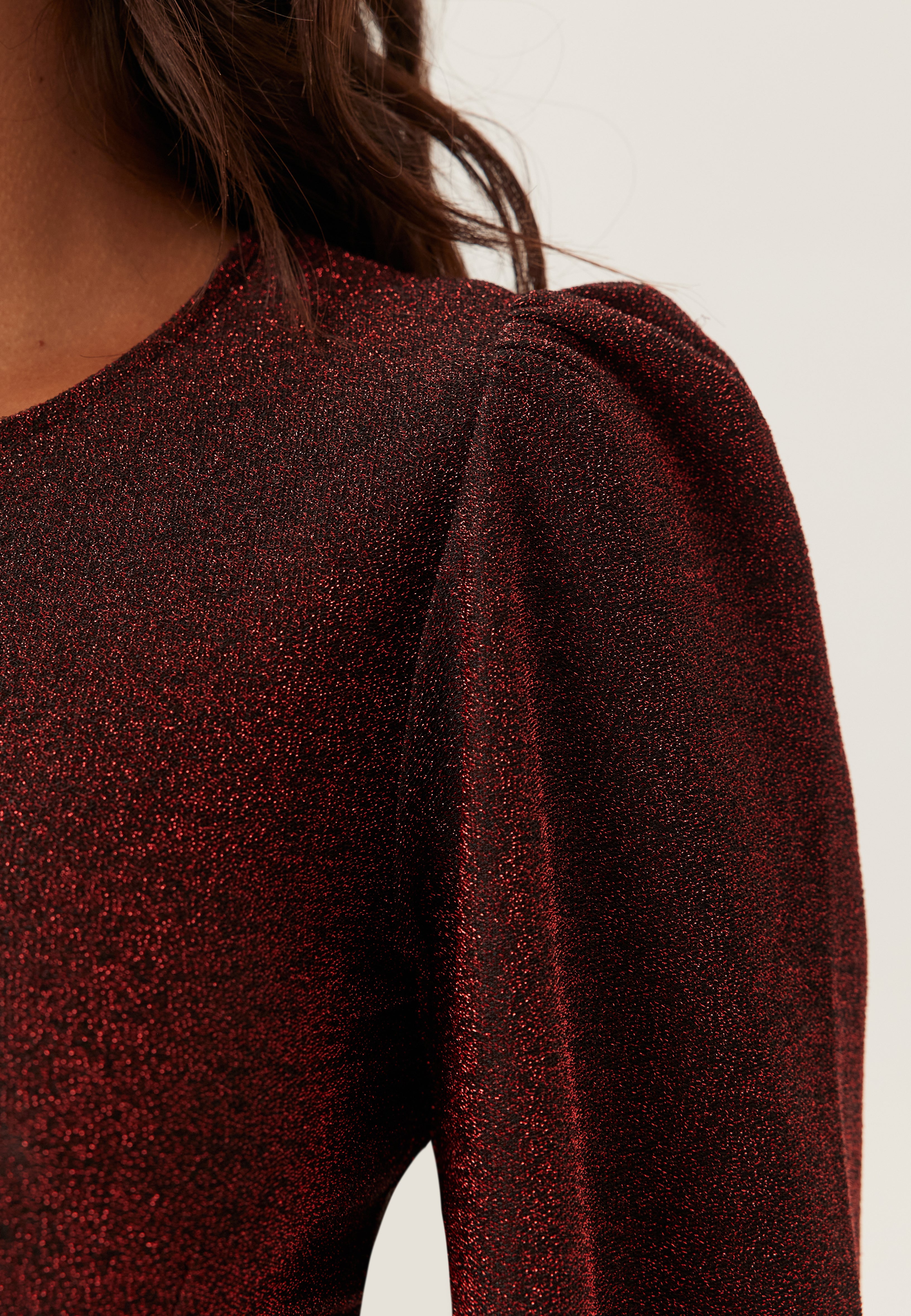 Long Sleeve Glitter Bodycon Mini Dress