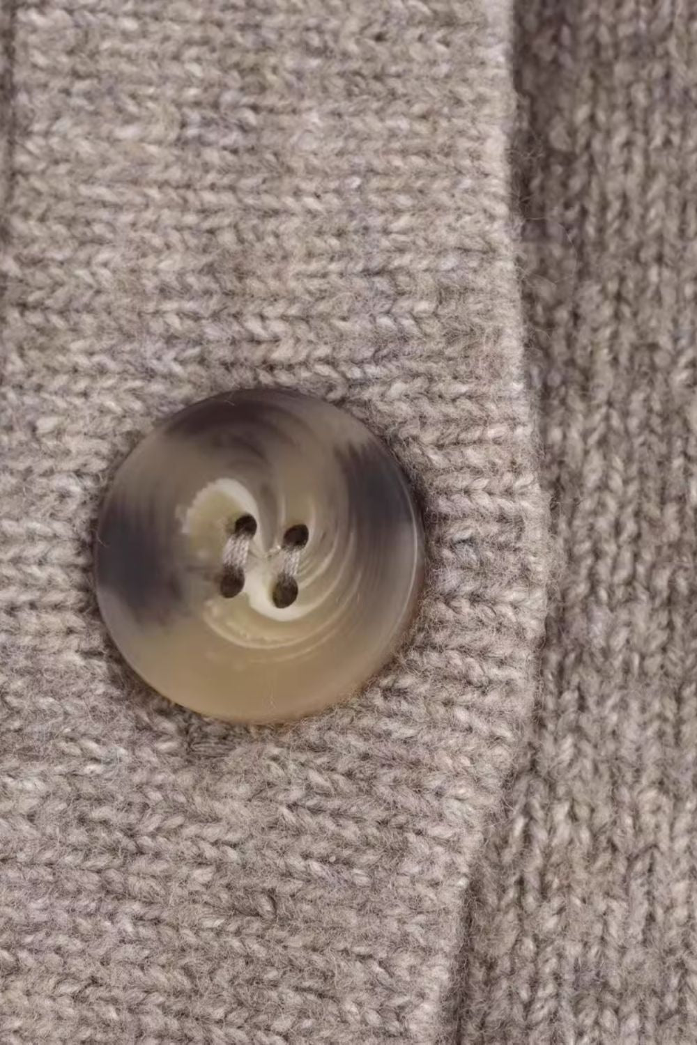 Button-Front Knit Cape Sweater
