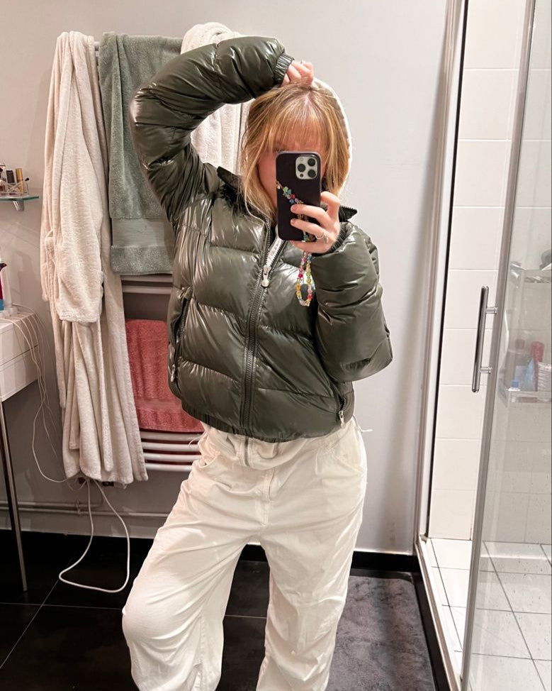 Glossy Hooded Short Puffer Jacket