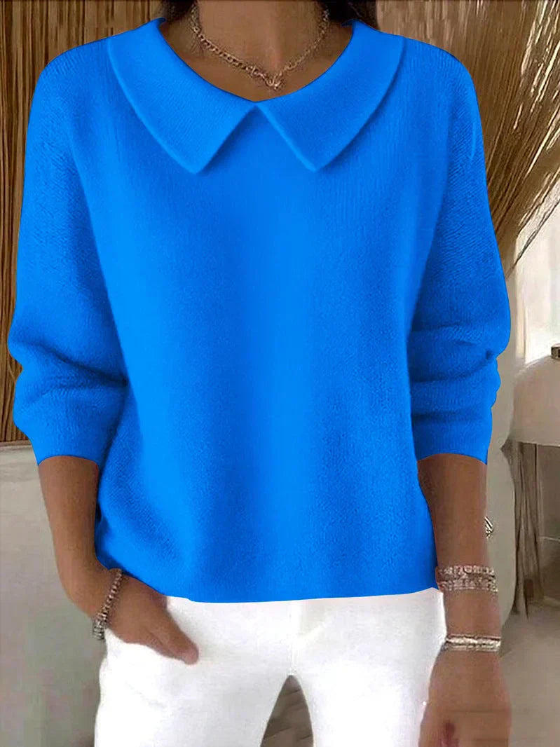 Peter Pan Collar Knit Top for Soft Elegant Everyday Style