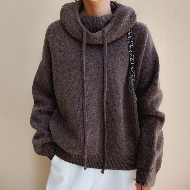 Cozy Oversized Knit Hooded Sweater