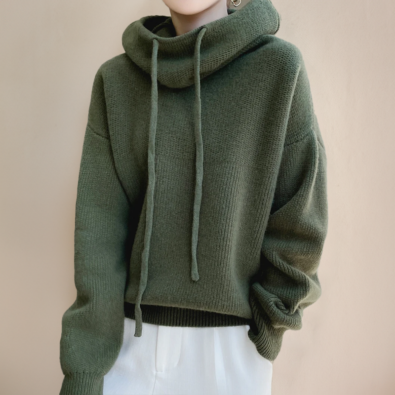 Cozy Knit Oversized Hooded Sweater for Women