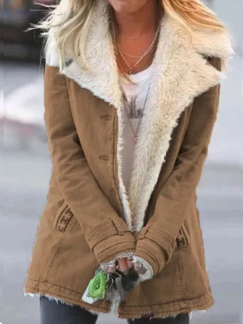 Faux Shearling Lined Zip Jacket for Cozy Everyday Style