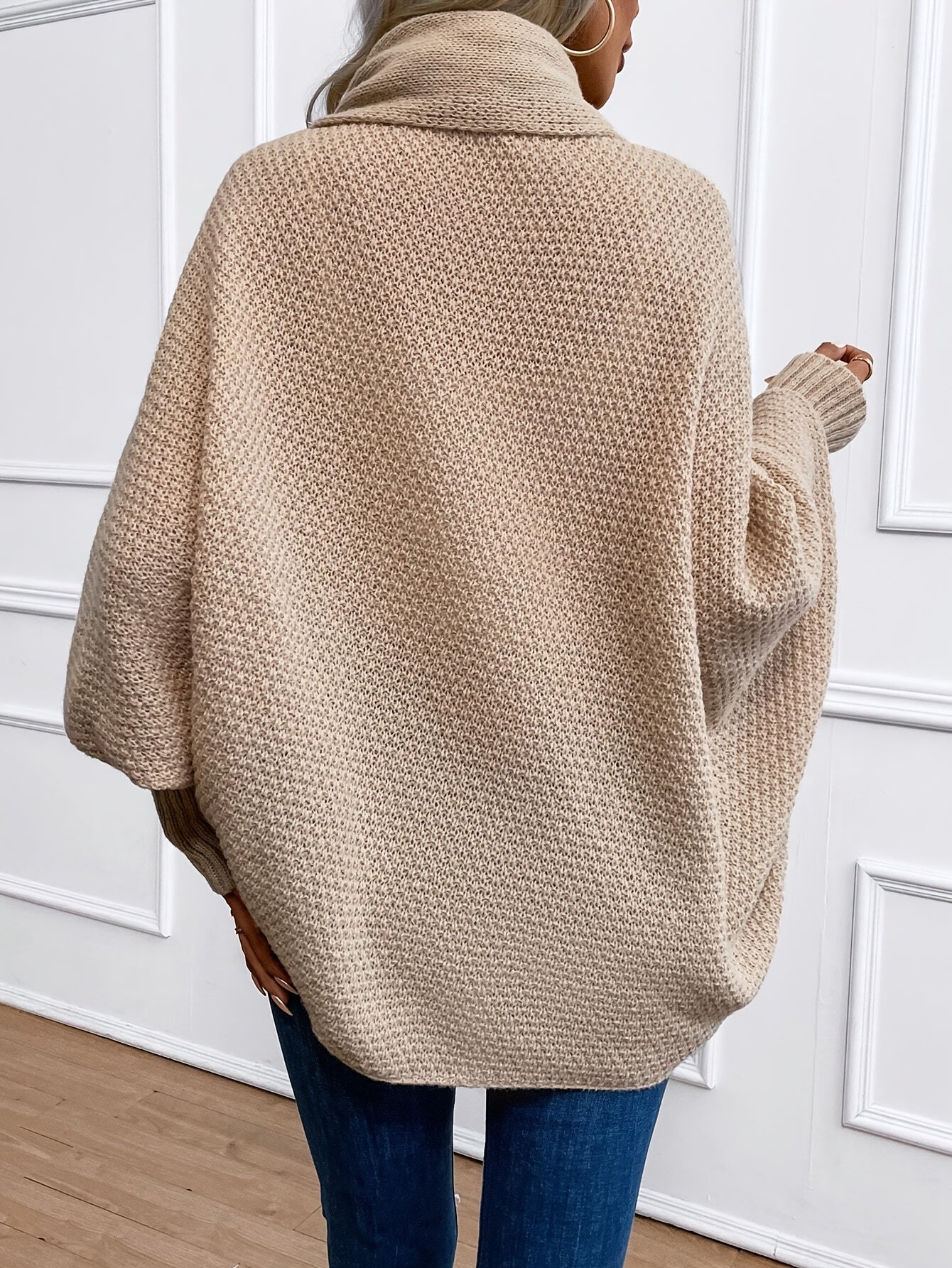 Women’s Oversized Chunky Knit Open Front Cardigan