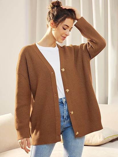 Chunky Knit Button-Front Cozy Cardigan