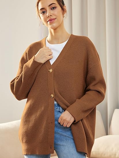 Chunky Knit Button-Front Cozy Cardigan