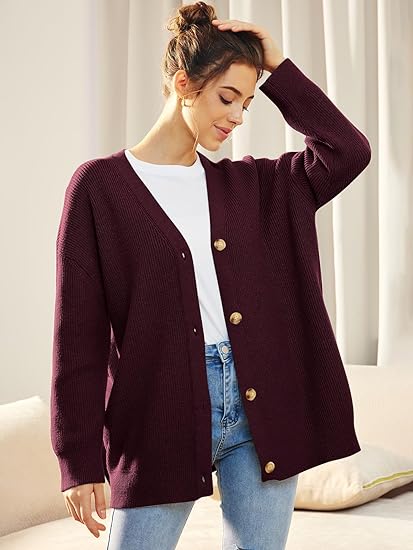 Chunky Knit Button-Front Cozy Cardigan