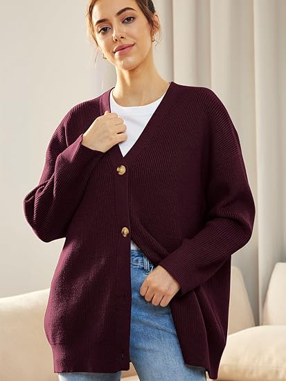 Chunky Knit Button-Front Cozy Cardigan