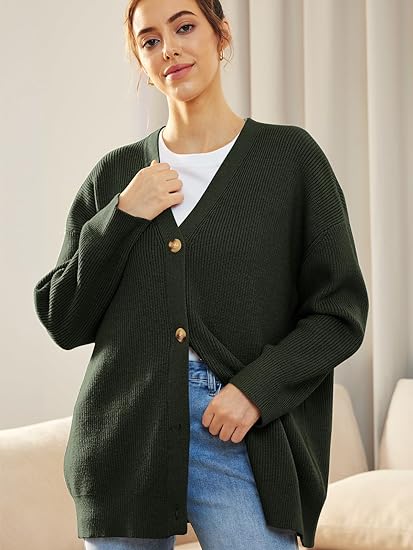 Chunky Knit Button-Front Cozy Cardigan