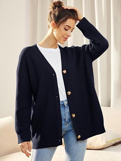Chunky Knit Button-Front Cozy Cardigan