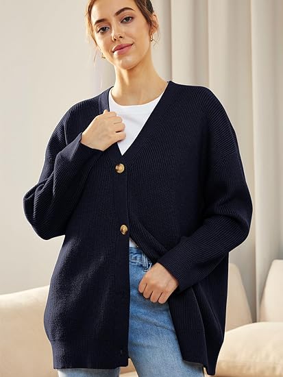 Chunky Knit Button-Front Cozy Cardigan