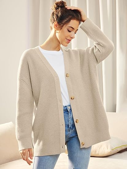 Chunky Knit Button-Front Cozy Cardigan