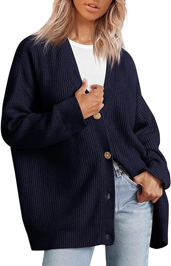 Chunky Knit Button-Front Cozy Cardigan