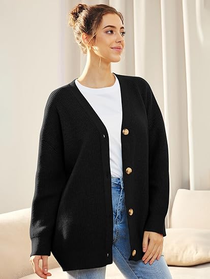 Chunky Knit Button-Front Cozy Cardigan