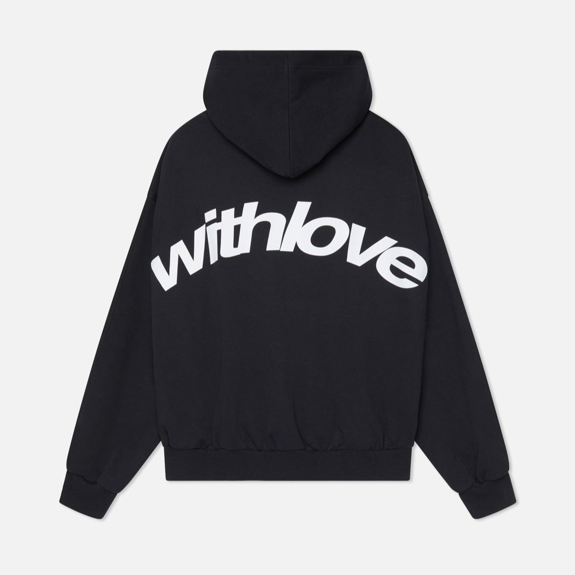 Oversized “With Love” Minimalist Graphic Hoodie