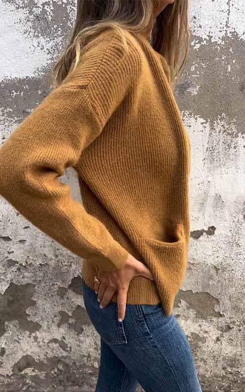 Cozy Zip-Up Knit Jacket with Pockets