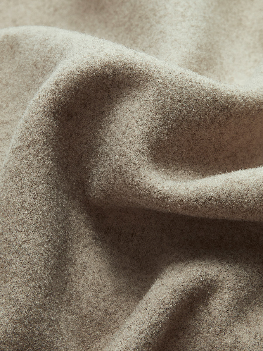 Double-Breasted Wool Blend Short Coat for Women