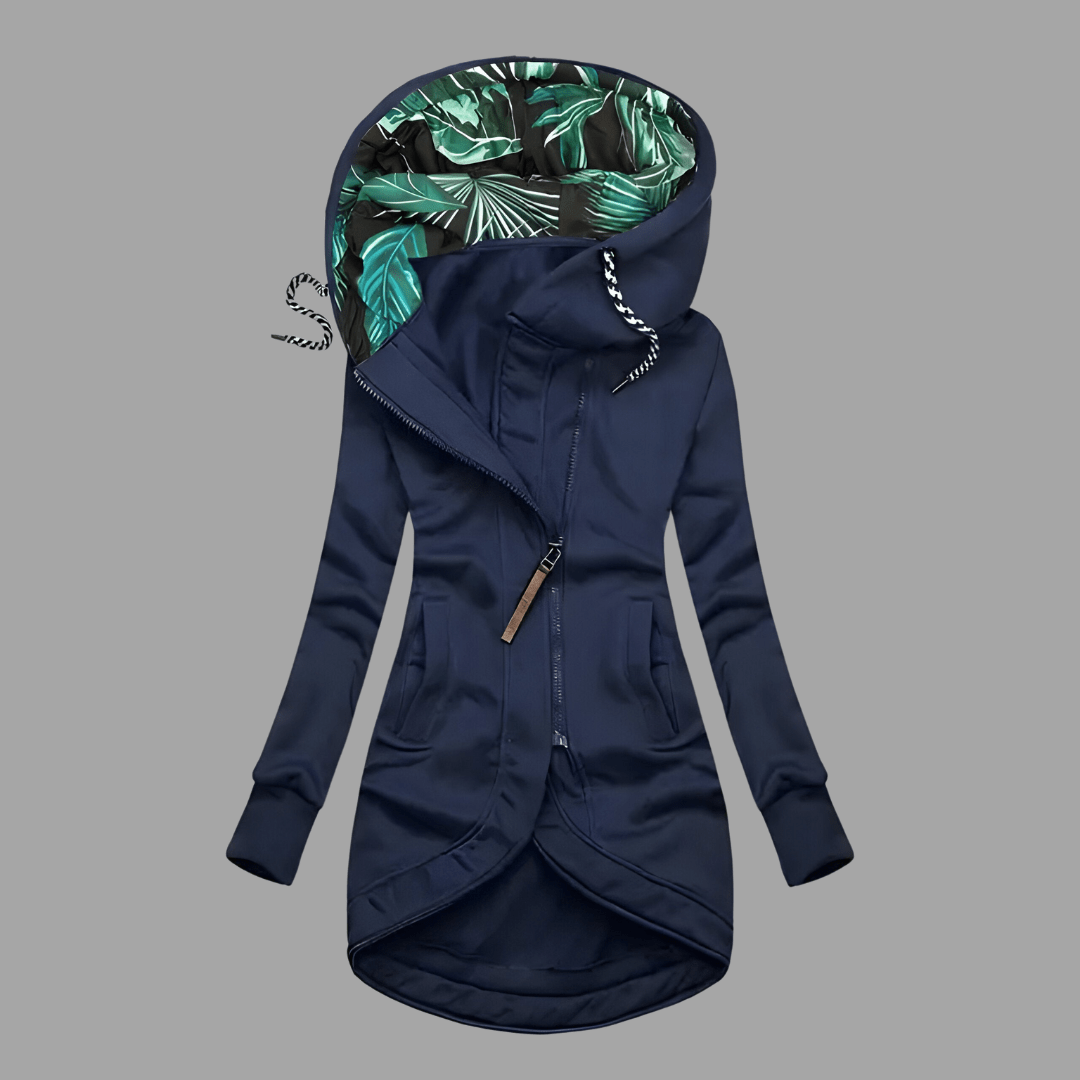 Hooded Asymmetrical Zip Jacket for Stylish Everyday Wear
