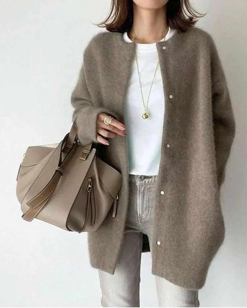 Women’s Soft Oversized Button-Front Cardigan