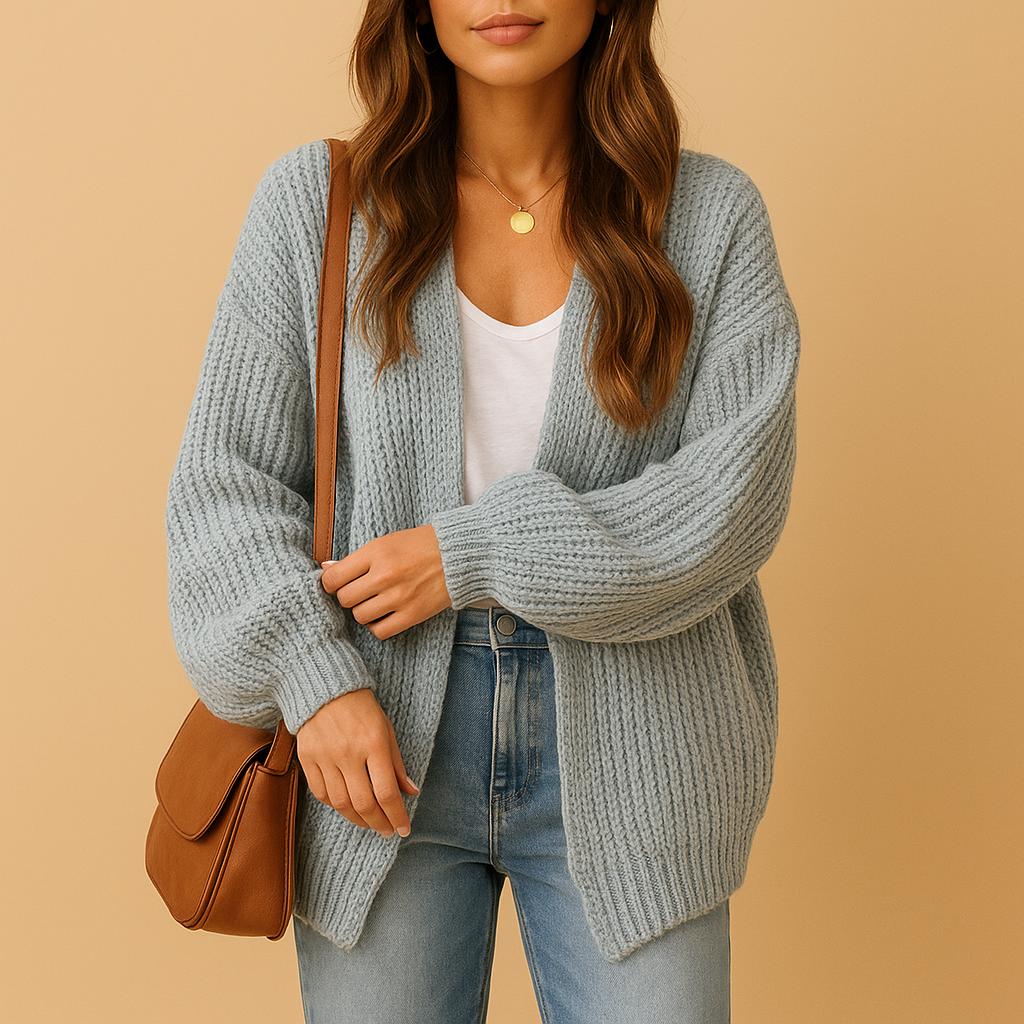 Cozy Chunky Knit Open-Front Cardigan for Women