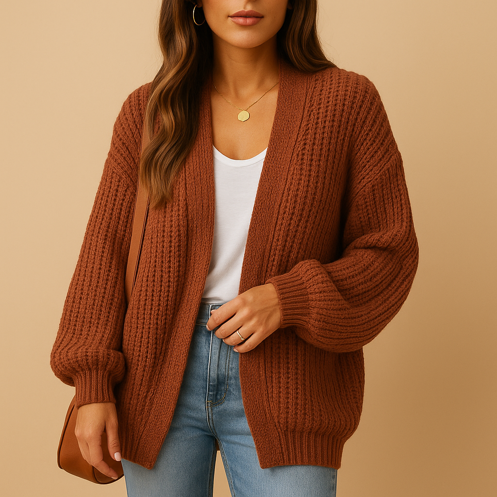 Cozy Chunky Knit Open-Front Cardigan for Women