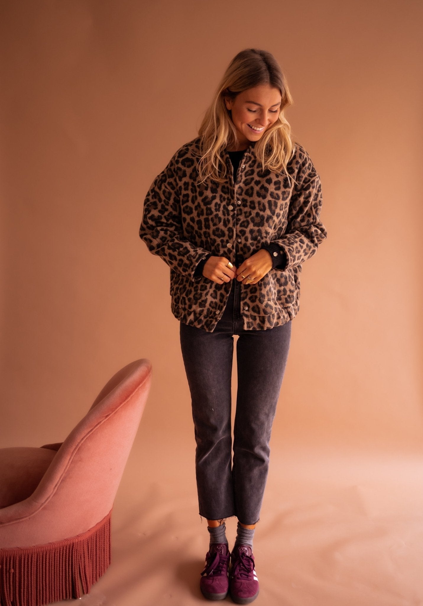 Leopard Print Button Front Jacket for Bold Everyday Style