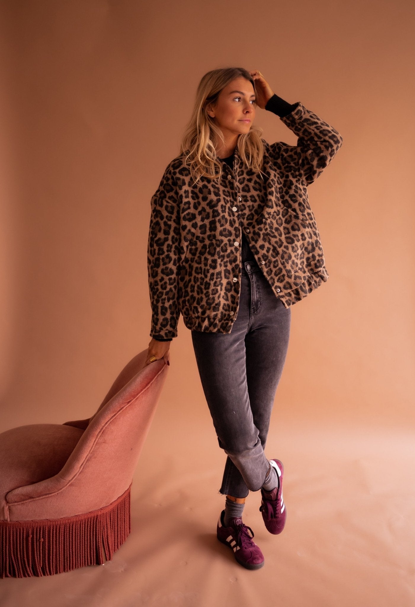 Leopard Print Button Front Jacket for Bold Everyday Style