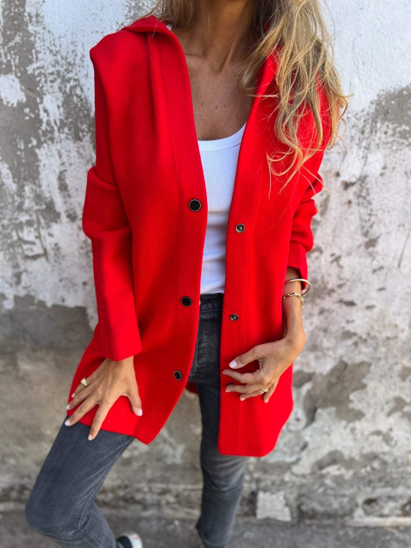 Open Front Longline Knit Coat for Effortless Everyday Style