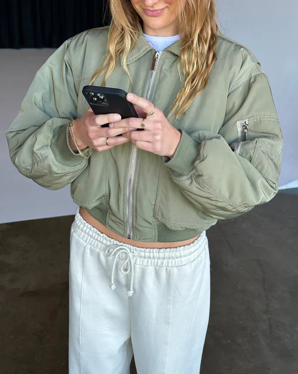 Classic MA-1 Bomber Jacket for Women