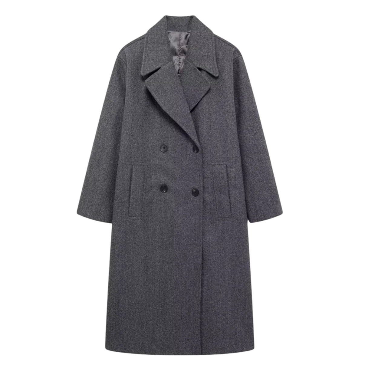 Women’s Oversized Wool Blend Double-Breasted Coat