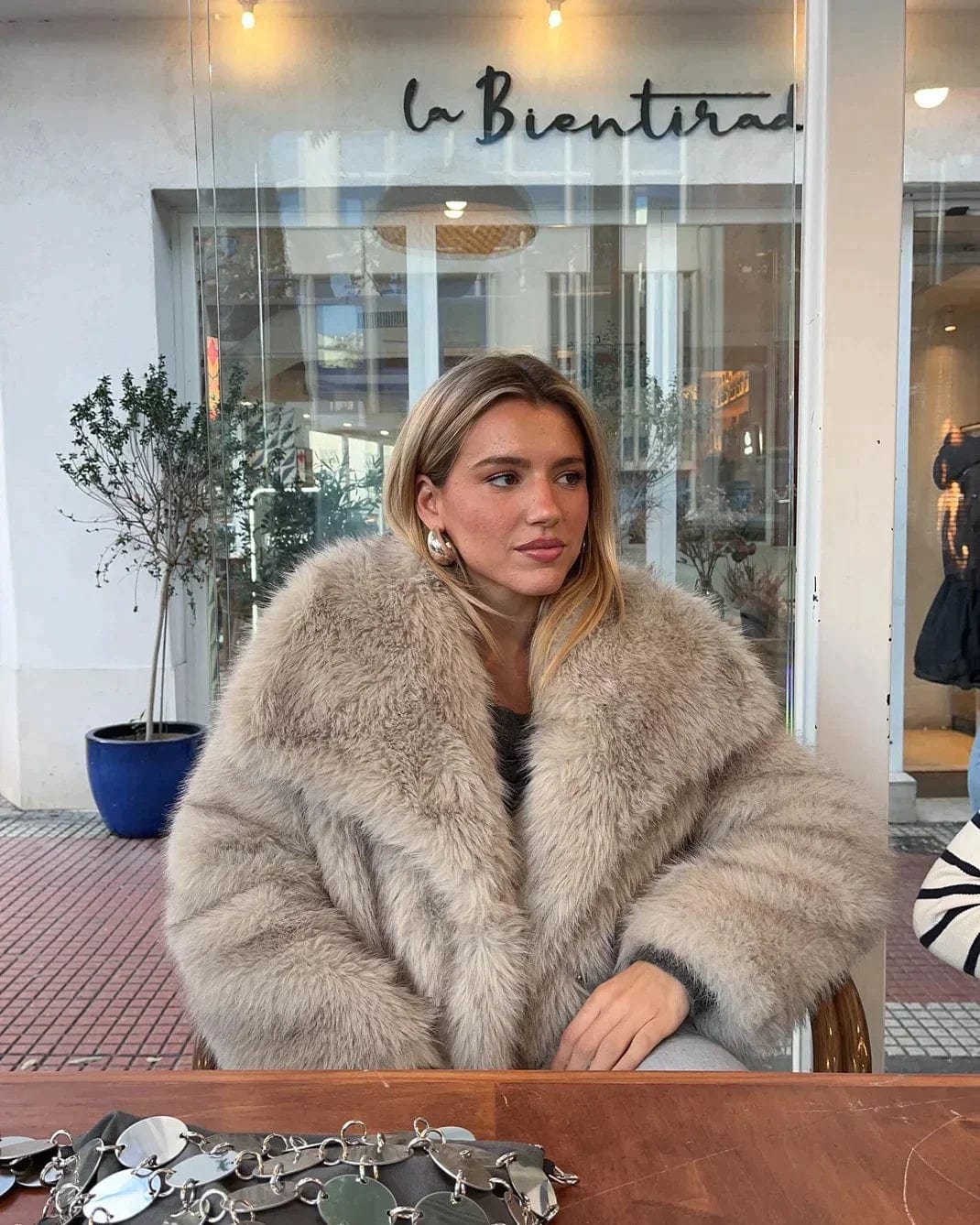 Women’s Luxury Faux Fur Plush Winter Jacket