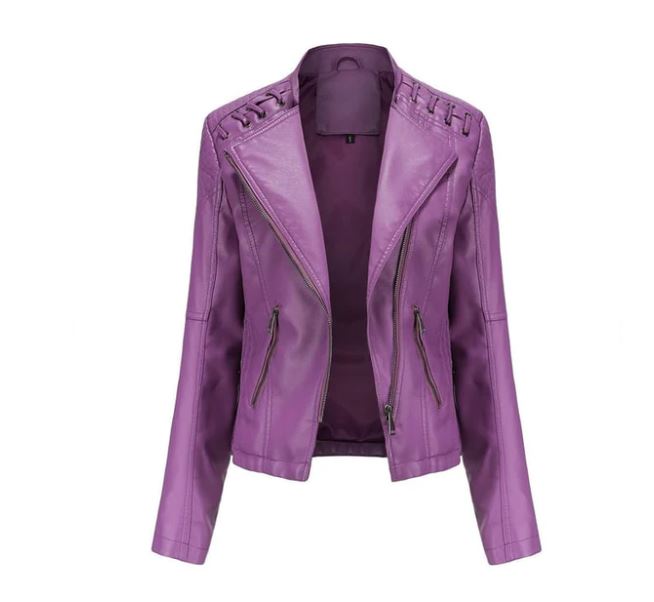 Women’s Stylish Faux Leather Moto Jacket