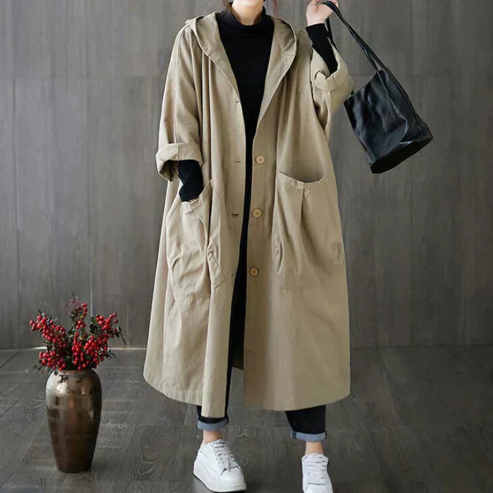 Women’s Oversized Hooded Casual Long Coat