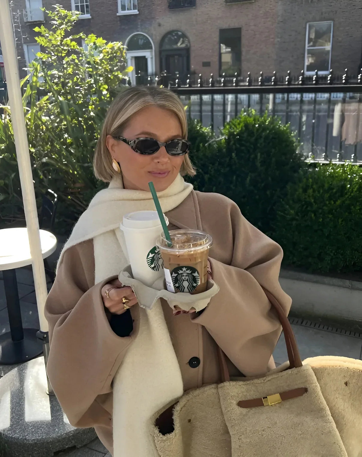 Minimalist Wool Blend Short Coat for Women