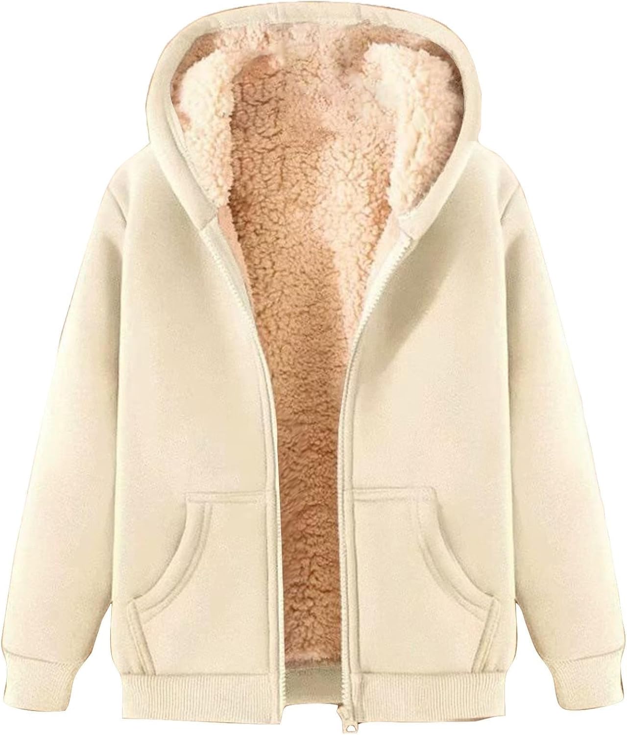 Ultra Warm Sherpa-Lined Zip Hoodie Jacket