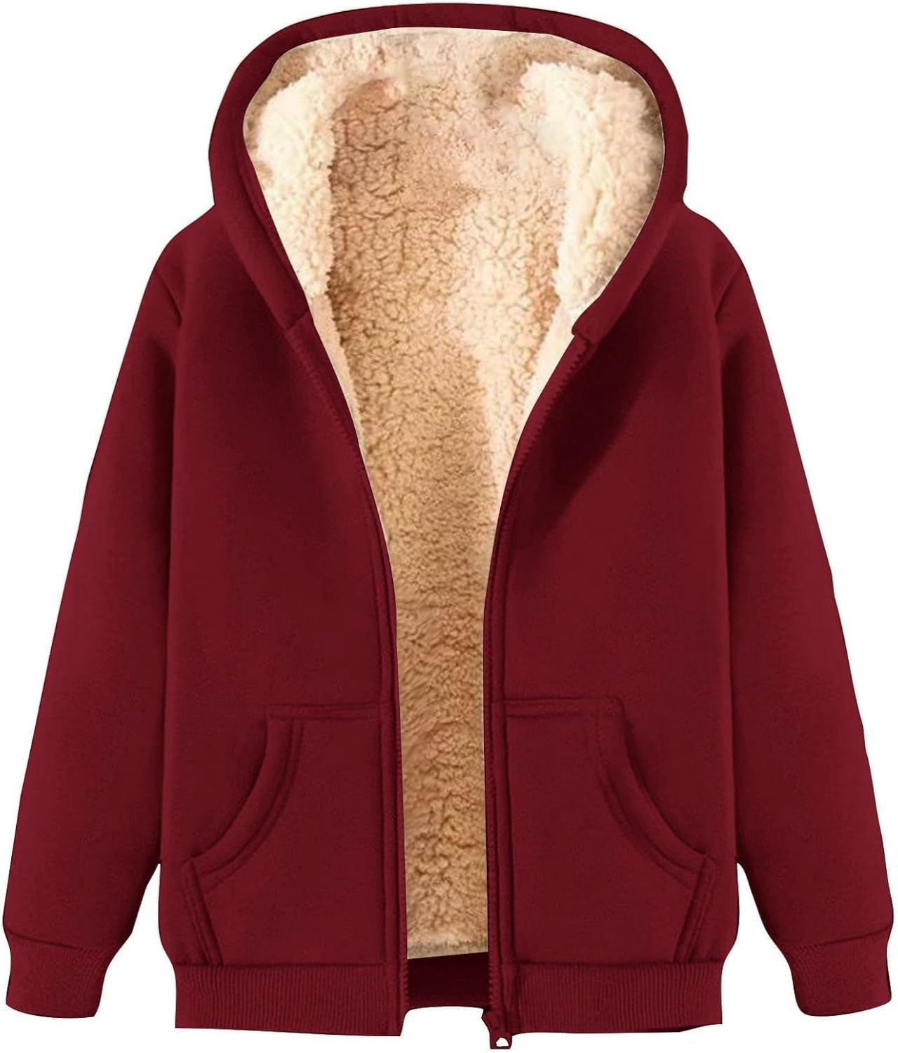 Women’s Thick Fleece-Lined Winter Hoodie Jacket for Ultimate Warmth