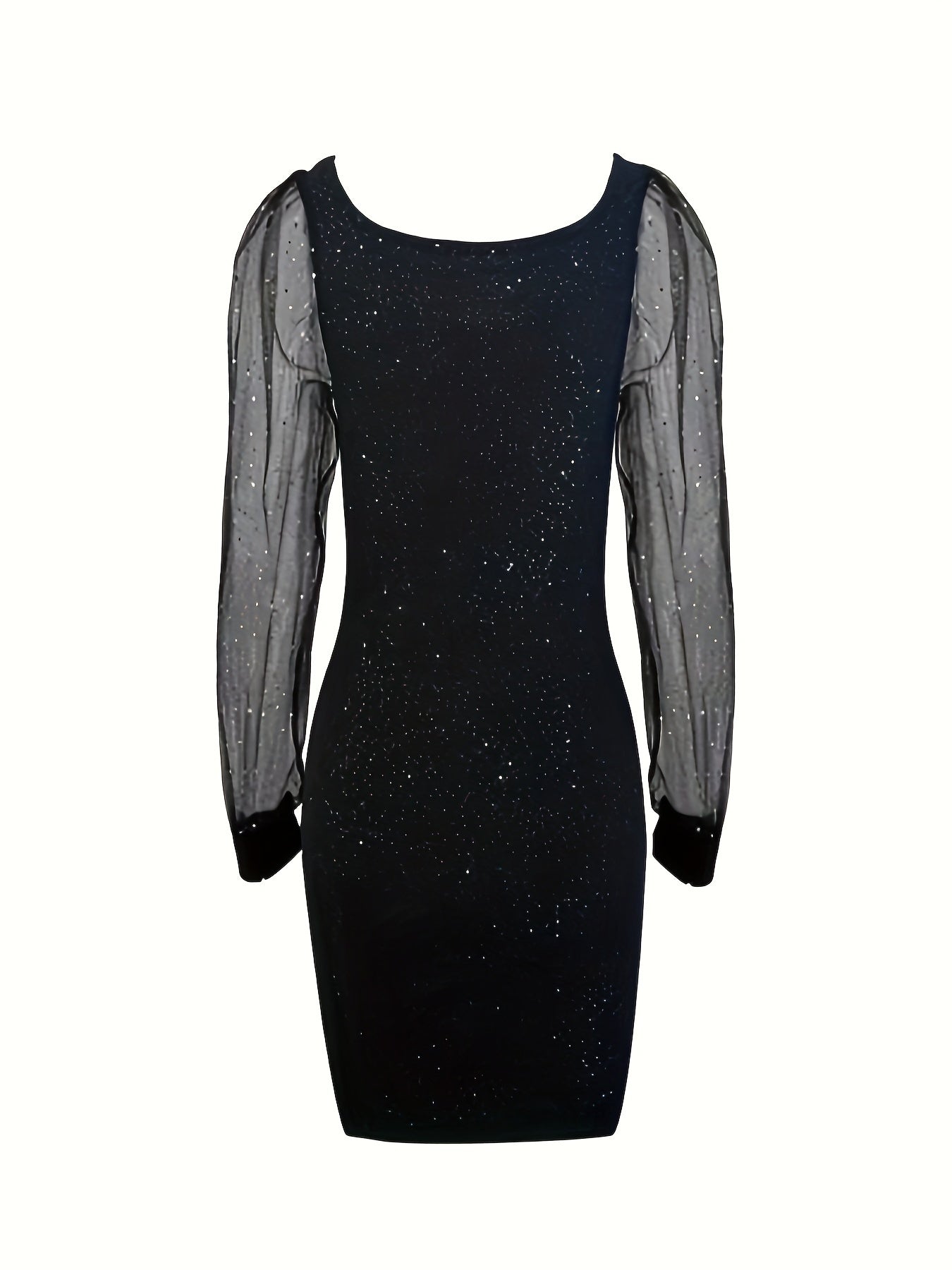 Long Sleeve Sequin Bodycon Midi Dress for Elegant Evenings