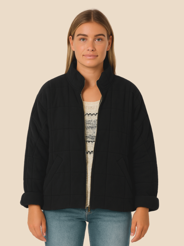 Quilted Zip-Up Puffer Jacket