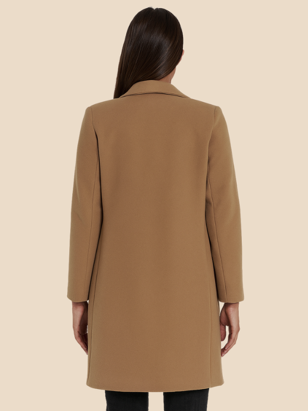 Double-Breasted Wool Blend Blazer Coat