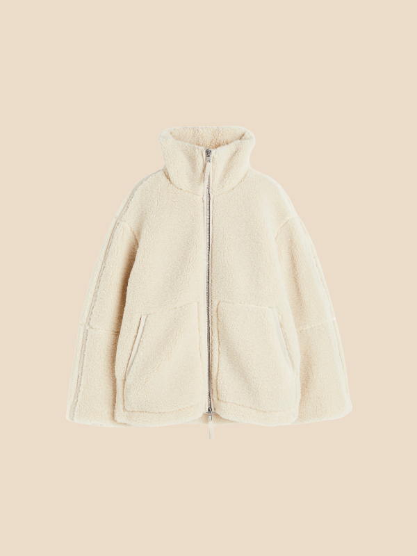 Cozy Zip-Up Fleece Jacket with High Collar