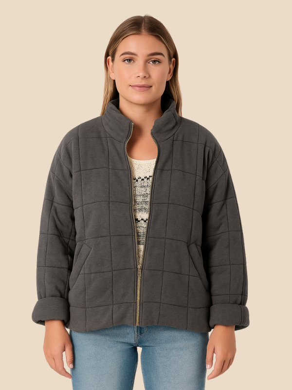 Quilted Zip-Up Puffer Jacket