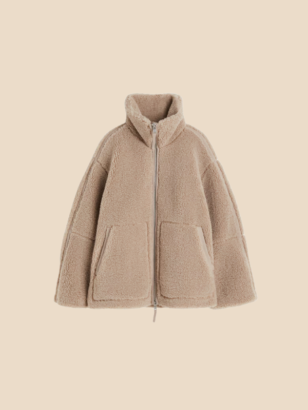 Cozy Zip-Up Fleece Jacket with High Collar