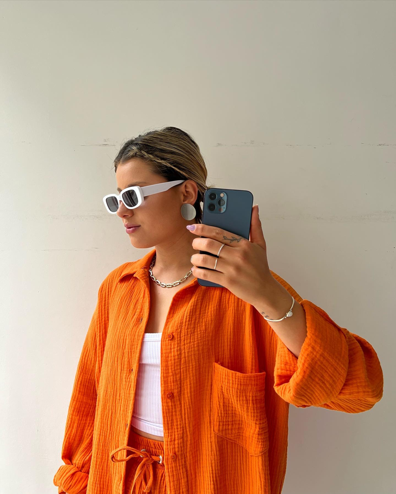 Relaxed Button-Up Shirt and Shorts Set