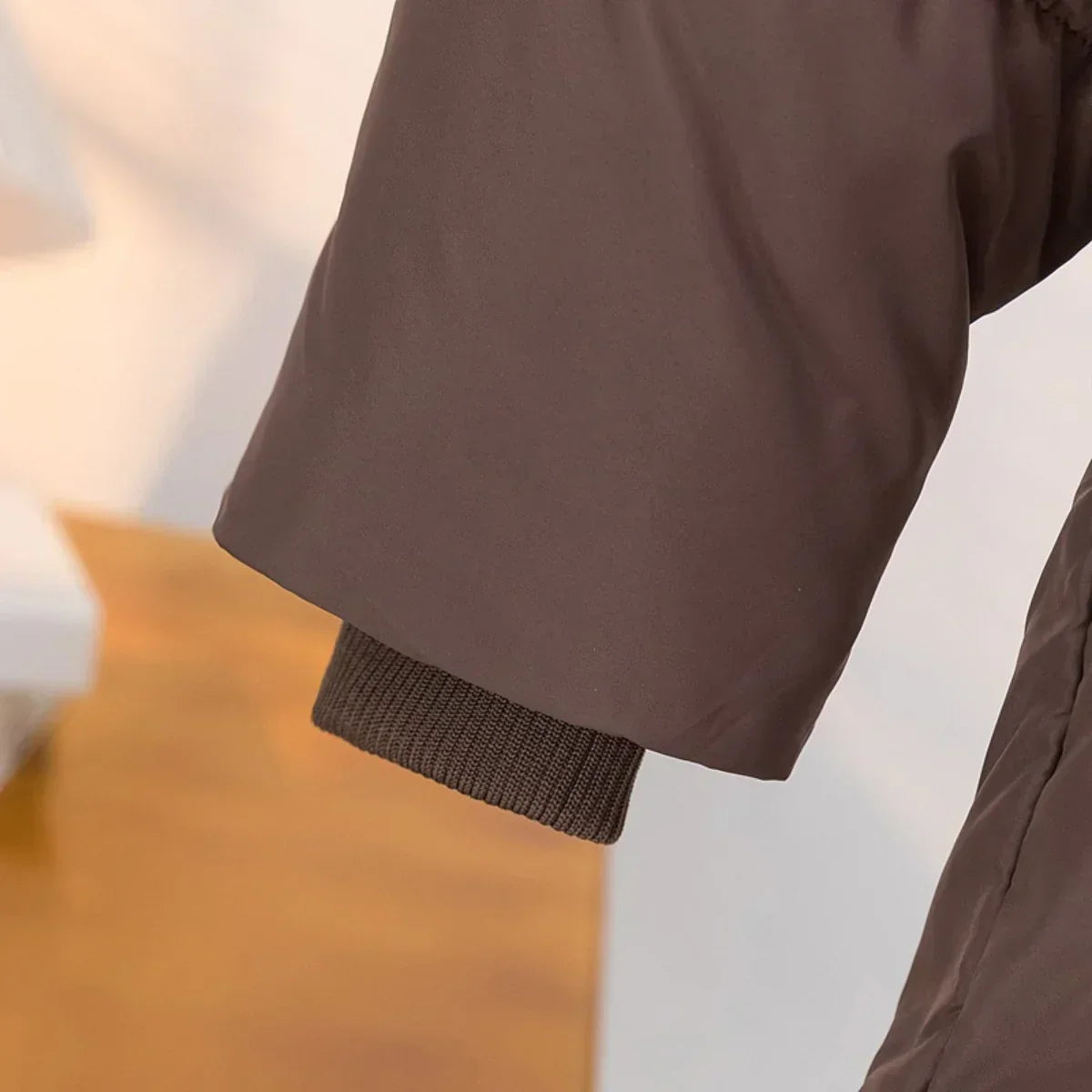 Belted High-Neck Puffer Winter Jacket