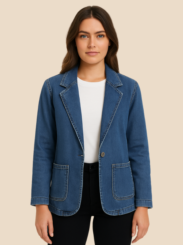 Women’s Casual Denim Blazer Jacket